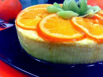 Tarta de naranja y chocolate