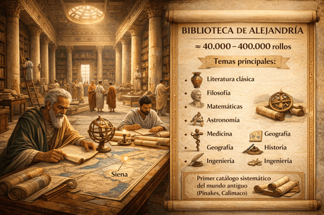 la Biblioteca de Alejandría: Pergaminos, sabios y poder