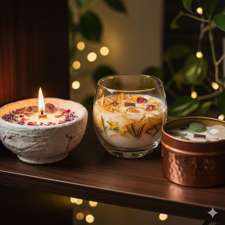 Velas Botánicas: Luz con Alma 3 Velas Botánicas: Luz con Alma 3