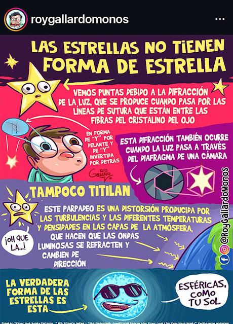 Las estrellas no tienen forma de estrella
